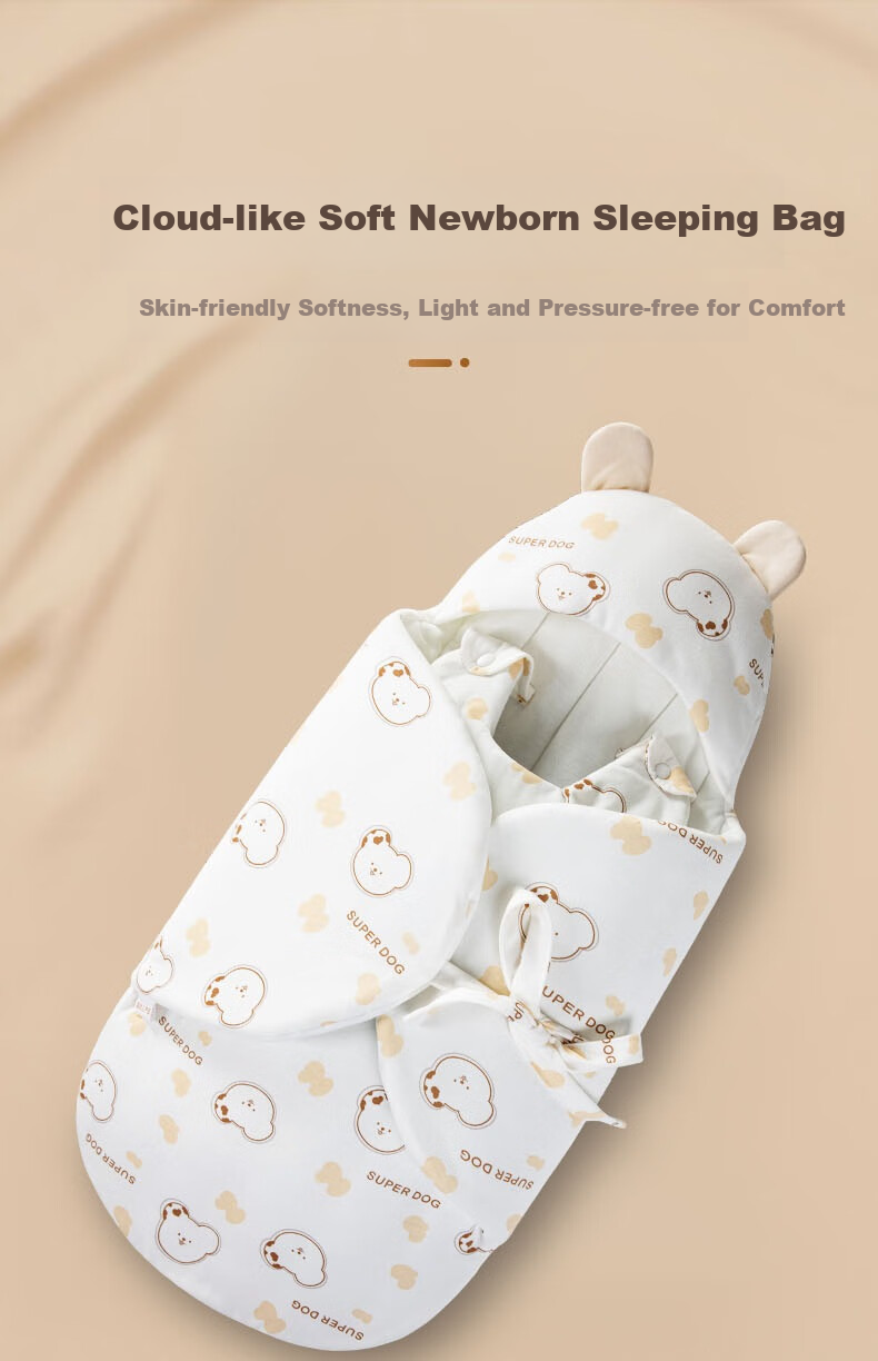 Yishengxiangbao Newborn Baby Sleeping Bag, Pure Cotton Swaddle for Autumn And Winter, Anti-Startle Wrap, Single Blanket for Outdoor Use 1