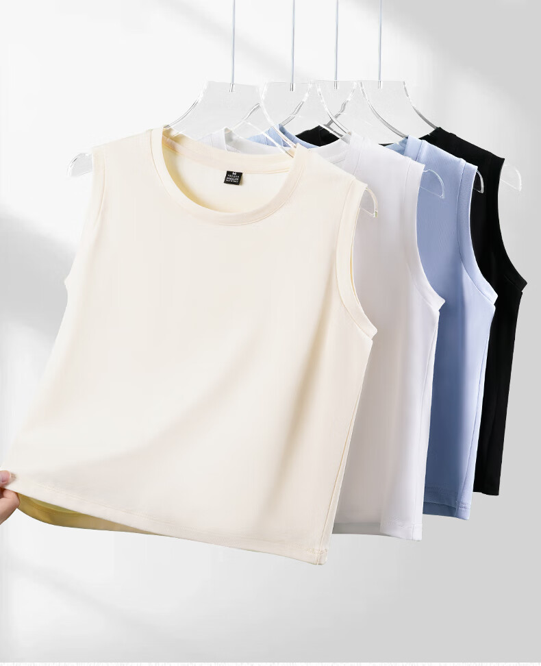 Jeanswest Women's Vest 2026 Summer New Pure Cotton Loose Fit Sleeveless T-Shirt Wide Shoulder Breathable Inner Wear Outer Wear Camisole 10