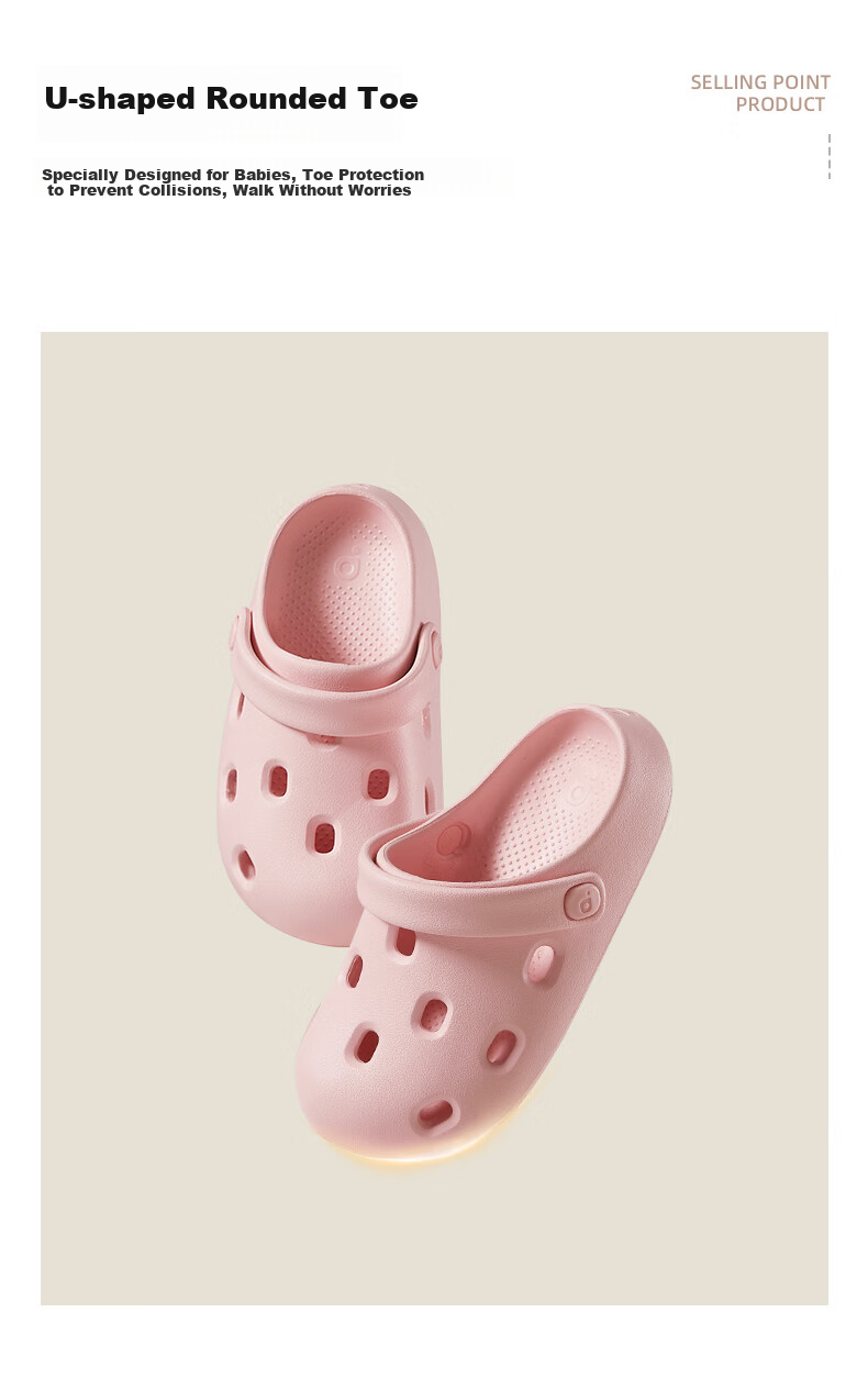 Poxi Children's Perforated Shoes with Anti-Collision And Non-Slip Soft Soles, Sandals for Boys And Girls 5