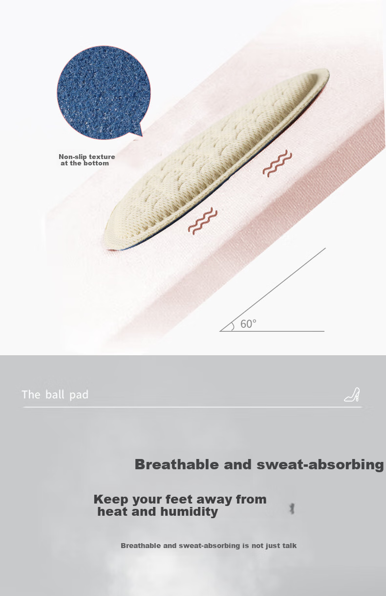 FOOTOPPO High Heels Front Palm Pad, Women's Half Size Insoles, Leather Shoes Half Insoles, Foot Pads, Non-Slip Shoe Soles, Thickened Shoe Inserts, Shoe Enhancers 6