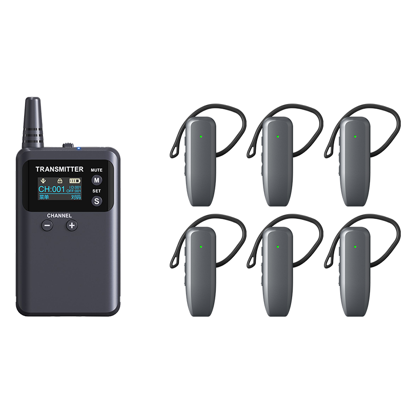 Bcity 929R Wireless Tour Guide System One-to-Many Wireless Interpreter System for Government and Enterprise Reception Team Visits Teaching 1 Transmitter 30 Receivers + 30 Charging Docks + Storage Case