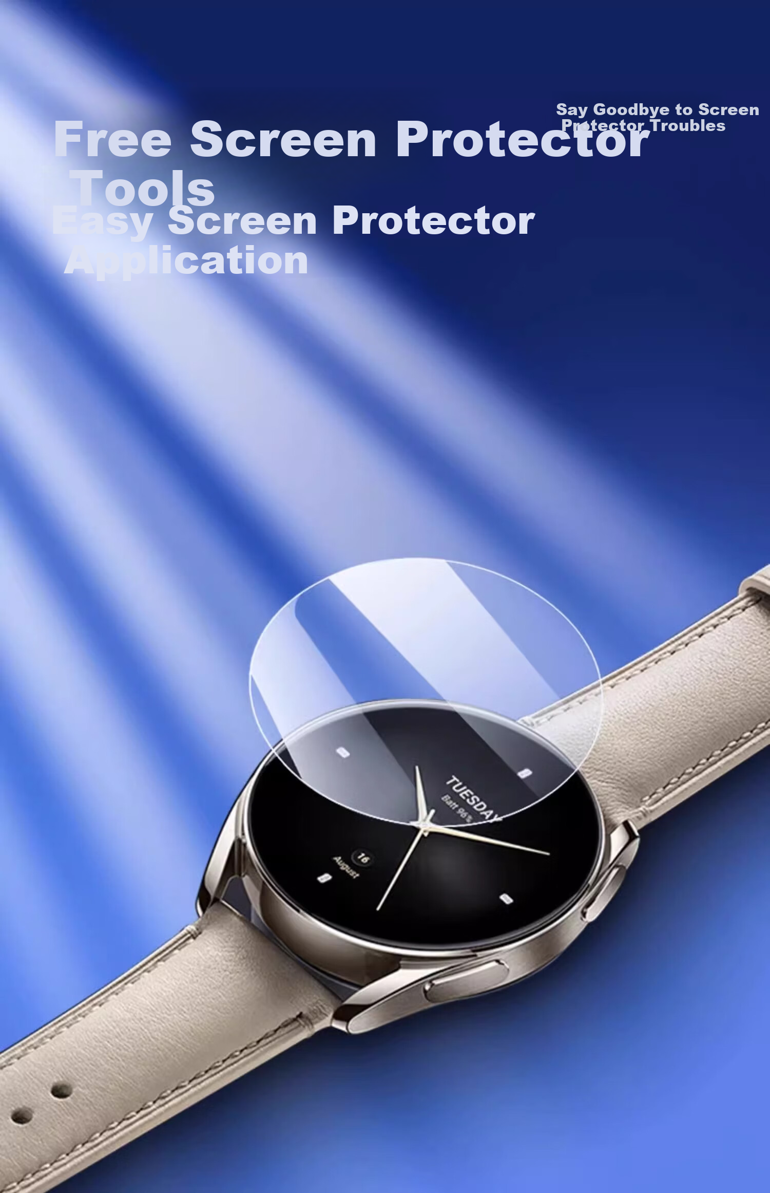 Iboann Screen Protector for Xiaomi Watch S4, Tempered Glass Film for Watch S3, Full Coverage Protective Film for Xiaomi Watch, New Anti-Shatter Diamond Film, Accessories for Xiaomi Watch 7