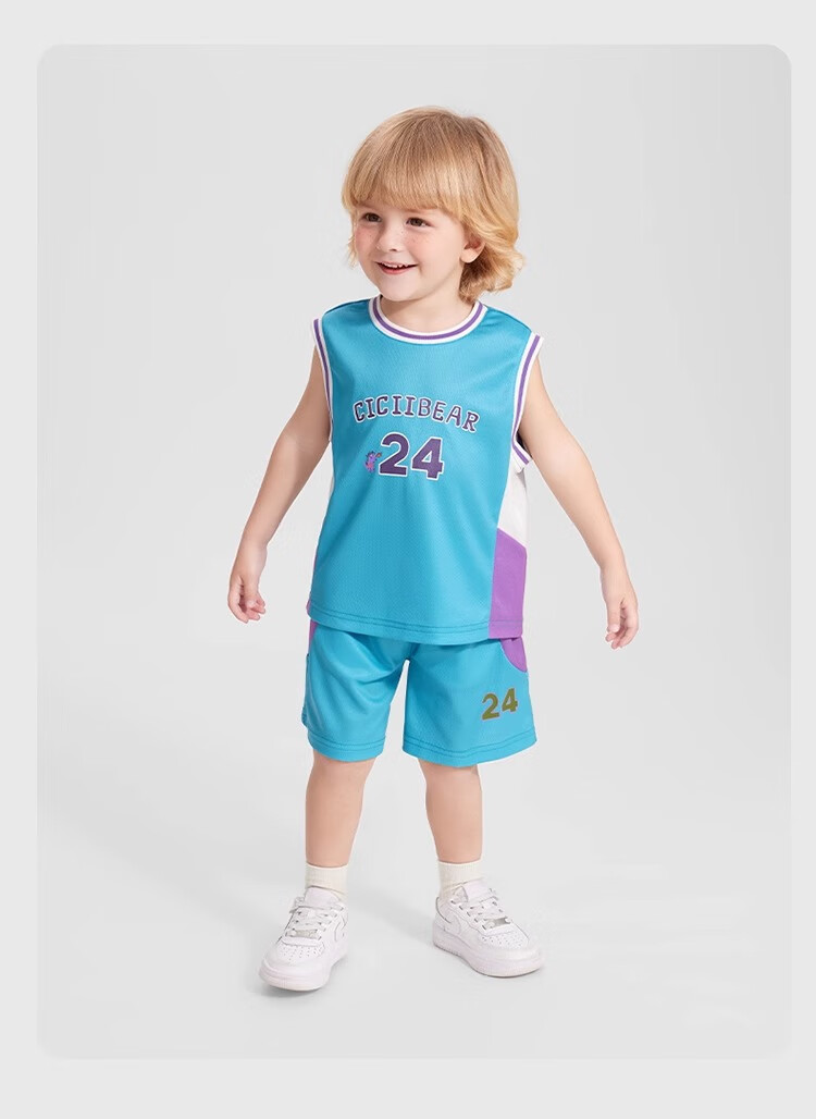Ciciibear [3x Quick-Drying Moisture-Wicking] Ciciibear Boys' Summer Outfit Set, Baby Sports Jersey, 2025 New Style Children's Summer Wear 7