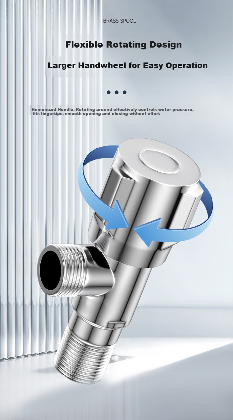 MEJUE Stainless Steel Thickened Angle Valve, Thickened Hot And Cold Water Quick-Open Angle Valve, Figure-Eight Valve Ceramic Valve Core Z-017132 8
