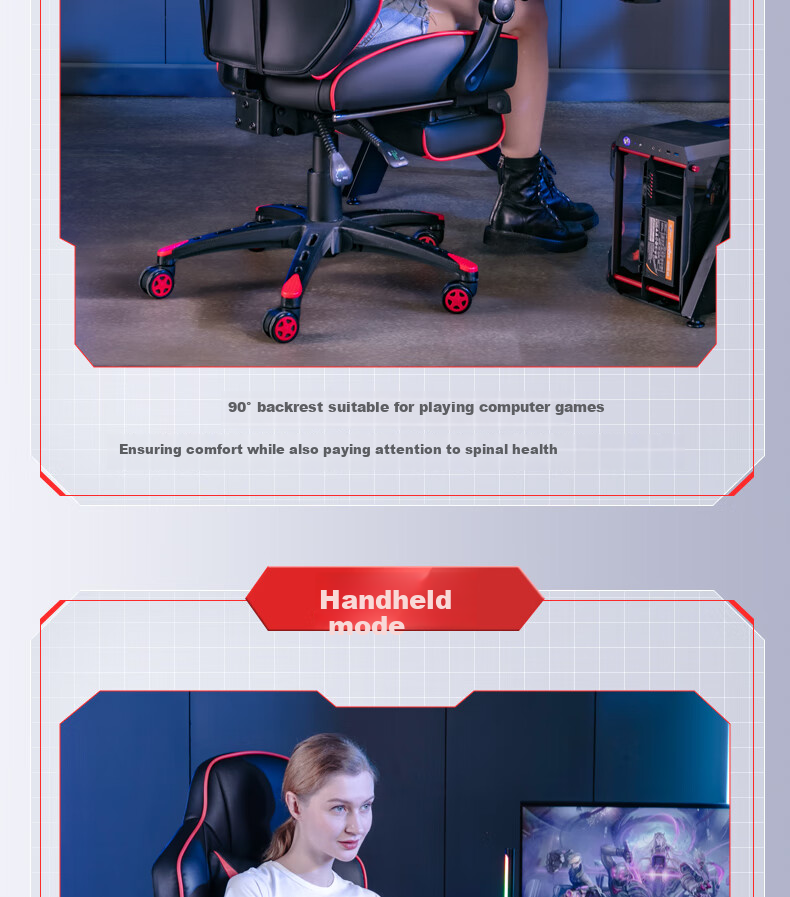 Starspace Gaming Chair, Computer Chair, Office Chair, Ergonomic Chair, Home Reclining Executive Chair, Model 92197H 32