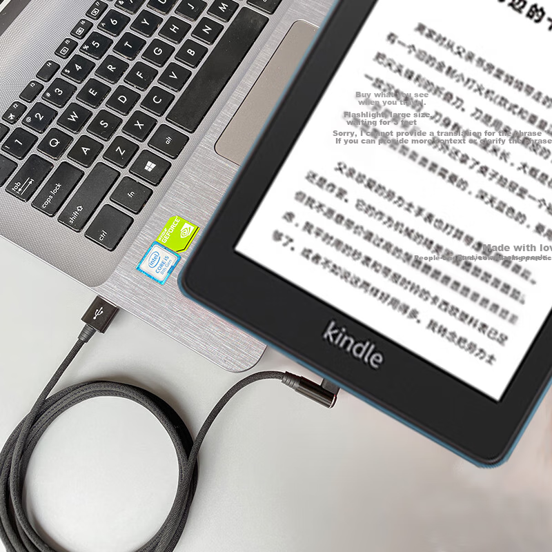 Кабель для Amazon Kindle Xuanyi, кабель для зарядки Oasis2, кабель для передачи данных Paperwhite3/2 E-Ink Reader 4 USB-Micro Android с угловой головкой, 1.5 метра