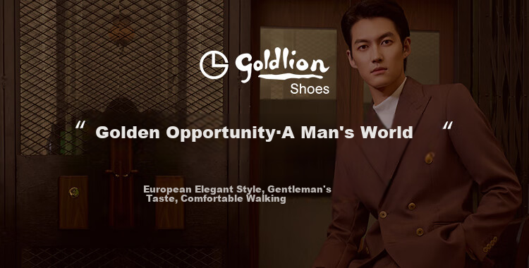 Goldlion Men's Shoes, Urban Formal Leather Shoes, Comfortable And Durable Derby Shoes, 50823024440A, Brown, Size 40 1
