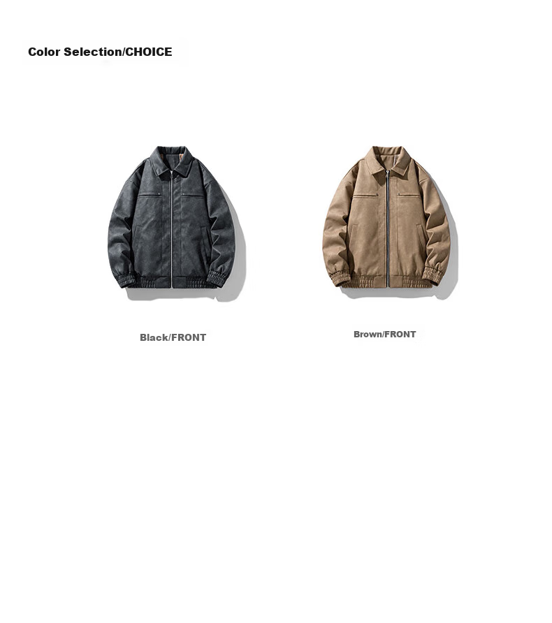JEEP SPIRIT Jacket, Autumn And Winter New Style Men's Leather Coat, American Trendy Retro Fleece-Lined Thickened Outerwear, Brown, Size L 7