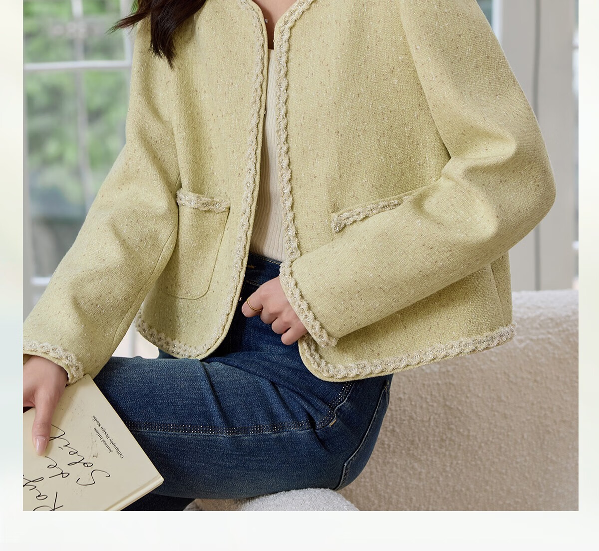 She Enjoy Little Chanel Style Short Jacket Women Woven 3D Lace Coat Spring Autumn Short Cardigan T51D052 1