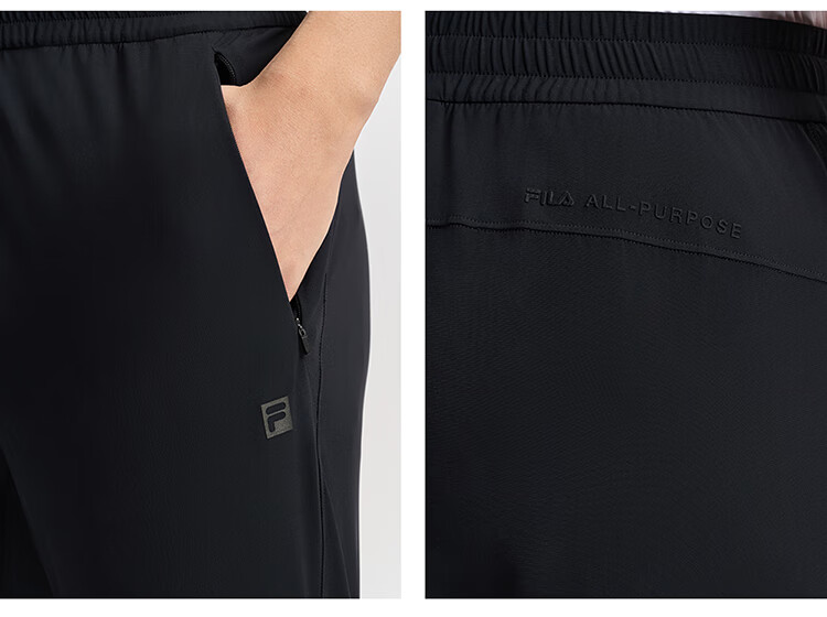 FILA Official Lightweight Knit Pants Men's Summer Thin Cool Sun Protection Fitness Straight-Leg Sports Pants 6