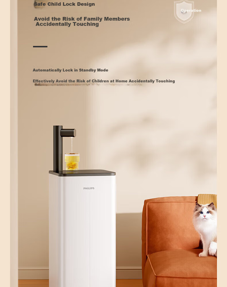 PHILIPS Tea Bar Machine, Home Standing Water Dispenser, High-End for Living Room And Office Use, Smart Instant Hot Water Dispenser with Automatic Water Filling And Rapid Heating, ADD8140 12