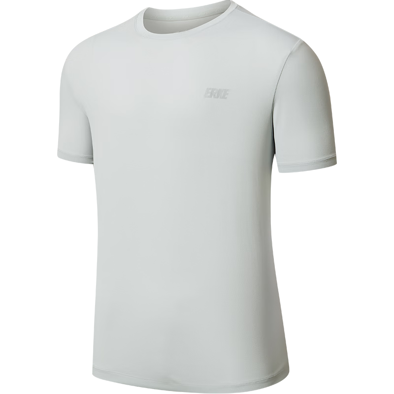 ERKE Men's Short Sleeve T-Shirt, Autumn Round Neck Quick-Dry Shirt, Cool Breathable Moisture-Wicking Sports Top for Men, Running Wear
