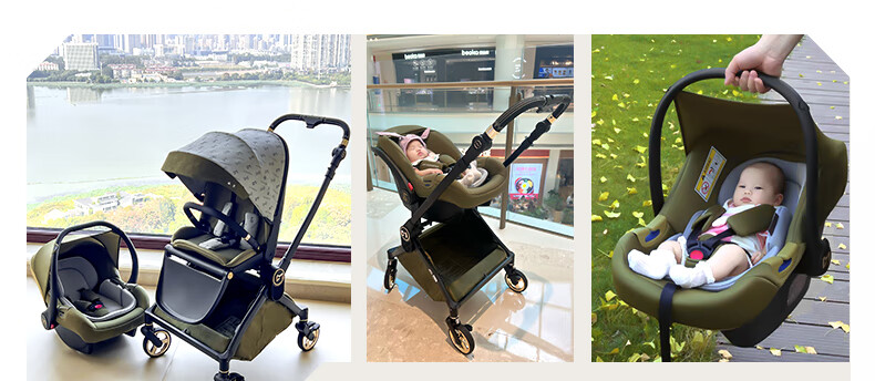 Dear Mom, Greek Magic Mirror Reversible Mechanical Backrest, Can Sit Or Lie Down, Lightweight Foldable, High Landscape, Stroller for Newborns And Infants, MAX 10