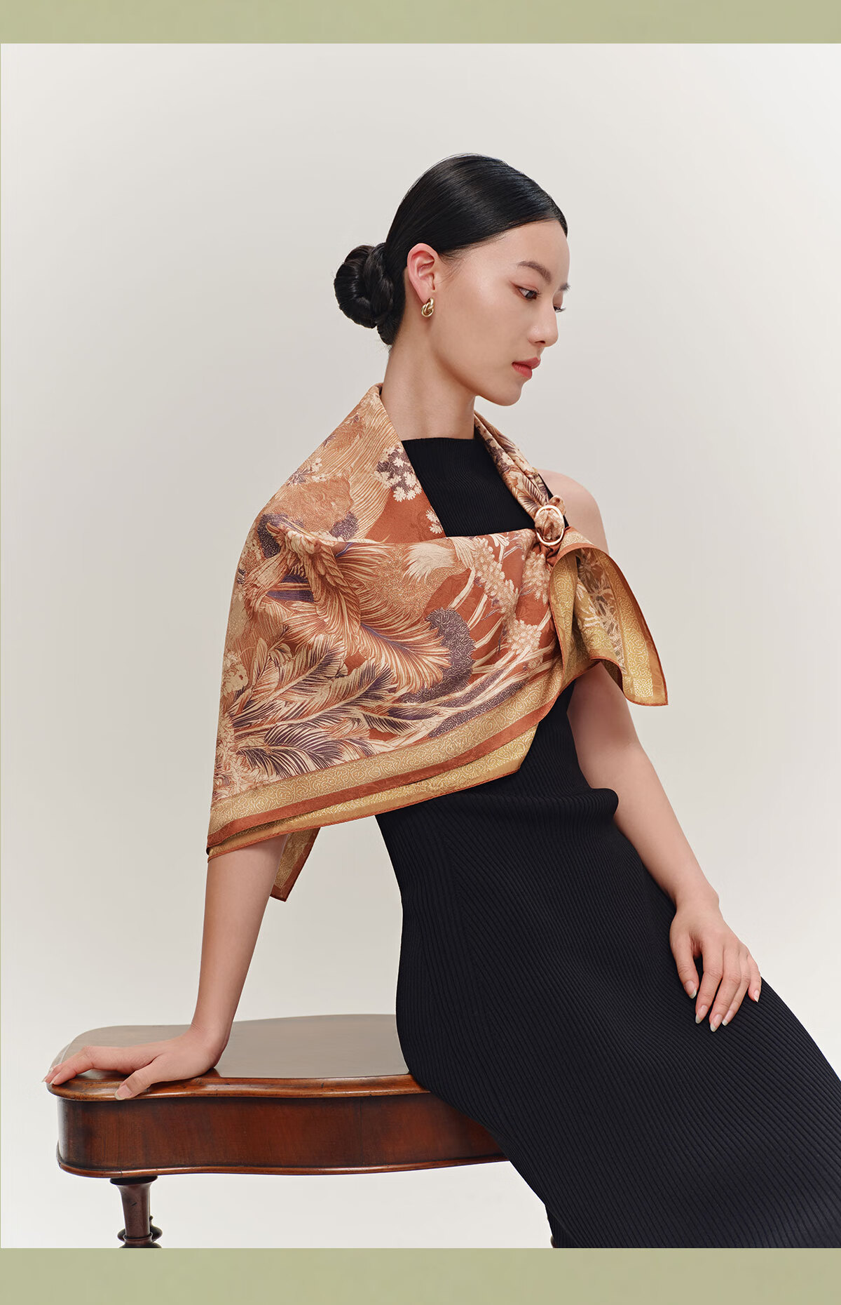 Wanshili Silk Scarf Mulberry Silk Genuine Silk Women's New Square Scarf New Year Gift for Mom Birthday Gift Linnan Ci 12