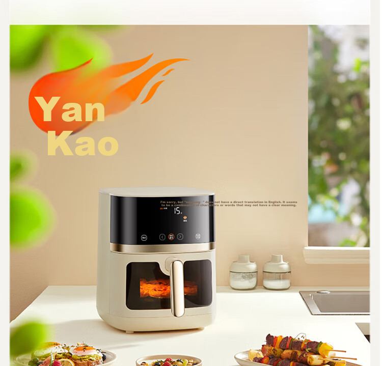 Joyoung Home 6.5L Large Capacity Electric Air Fryer with Upper And Lower Heating, No-Flip Design, Visible Window, 5 Cooking Modes, Adjustable Texture, Air Fryer KL65-V573 16