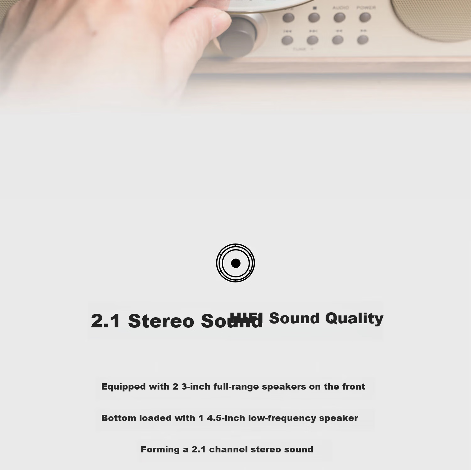 Tivoli Audio MSYBT Wooden Vintage Home Speaker CD Player Bluetooth Speaker HIFI Sound System Home Theater Speaker Walnut/multi Color 5
