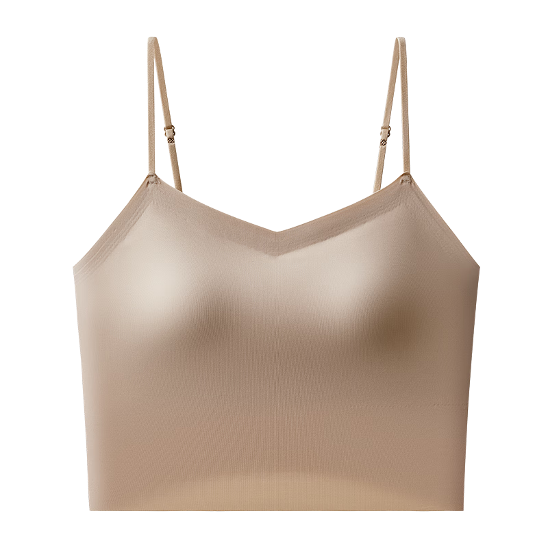 GUJIN Ice Silk Camisole Tank Top for Women with Built-In Bra Pads, Can Be Worn Alone Or As Outer Layer, Slim-Fit Undershirt, Lightweight And Comfortable without Needing A Bra