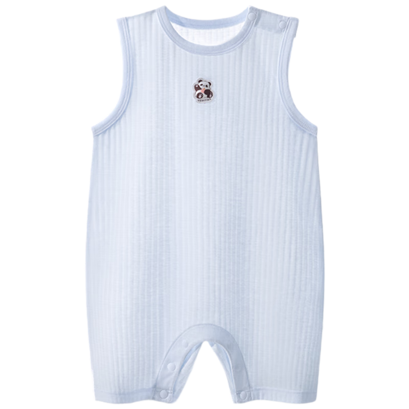 Beitaisi Children's Two-Piece Pajamas, Split-Leg Design, New Summer Style, Baby Sleeveless Pure Cotton Clothes, Boys And Girls Home Wear Set
