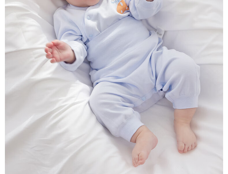 Huanxixiaoxiong Baby Spring and Autumn Two-Piece Set Infant Pure Cotton High-Waist Belly Protection Seamless Children's Autumn Clothes and Pants 17