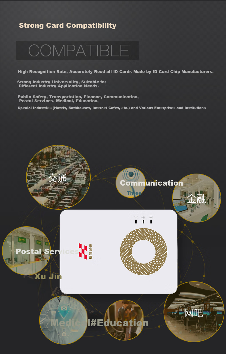 Huaxujinka HX-FDX5 Second Generation ID Card Reader, Card Scanner, Identification Device, Identity Information Collection And Verification Scanner, Authenticity Verificatio 5