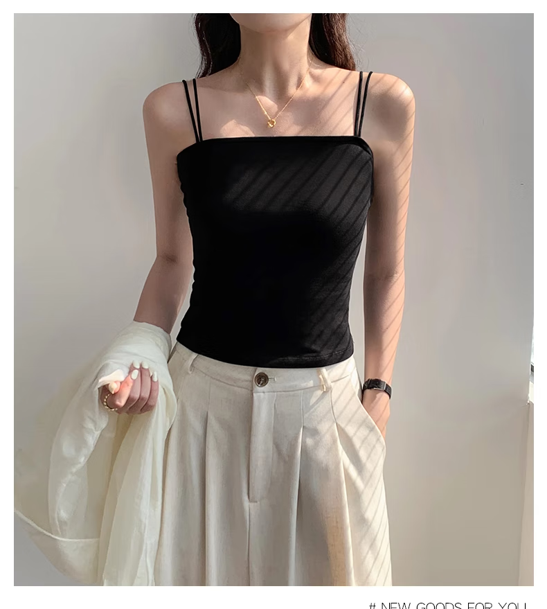 NOME Women's Camisole Tank Top with Built-In Bra Pads, Backless Design for Layering Or Outer Wear, White [Padded Version], Size S 8