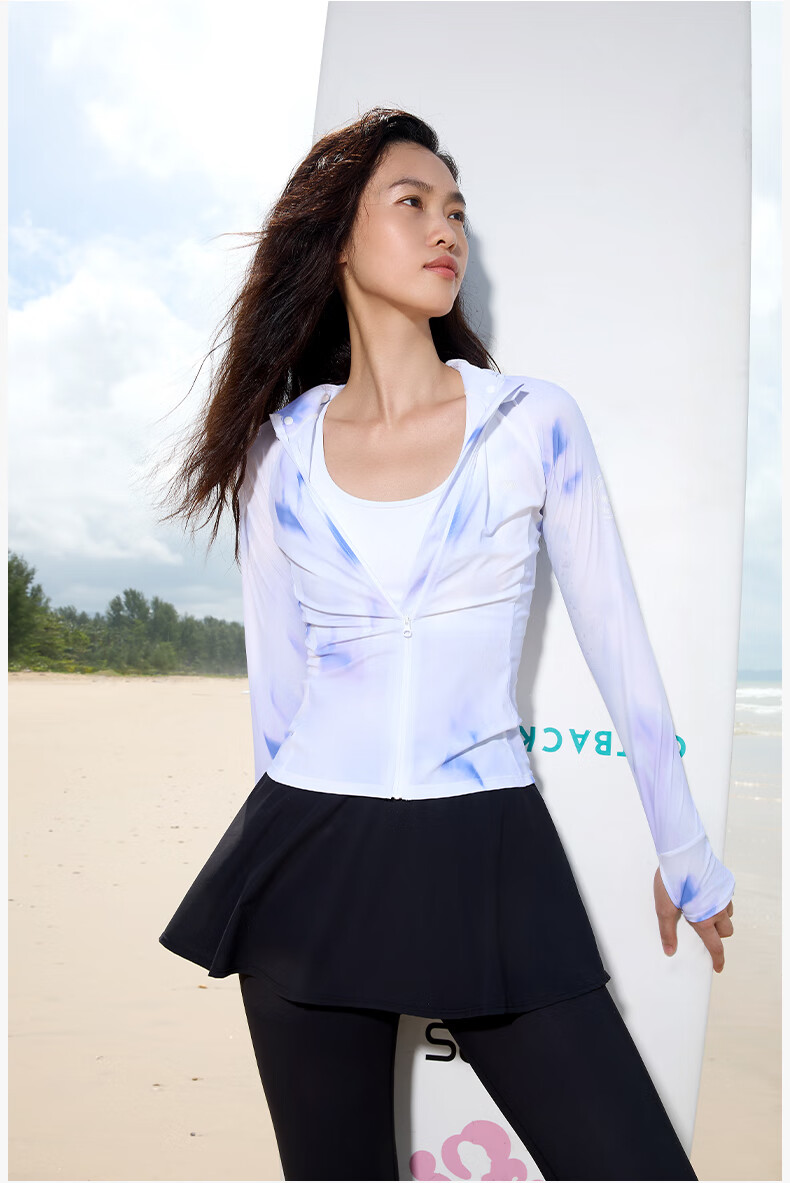 WATERTIME / Shuichuan Women's Swimwear, Sun Protection, Hooded, Two-Piece Long-Sleeve, Surfing And Hot Spring Four-Piece Set 5