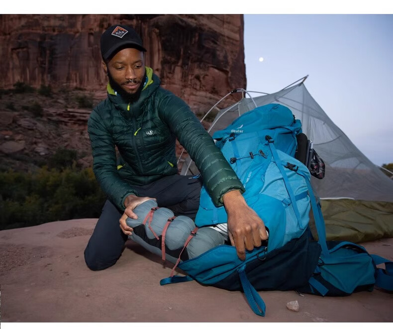 DEUTER Hiking Backpack, Zhen Tu Heavy-Duty Large Capacity Outdoor Bag, Trekking Travel Backpack, Shale Color-45+10SL 21