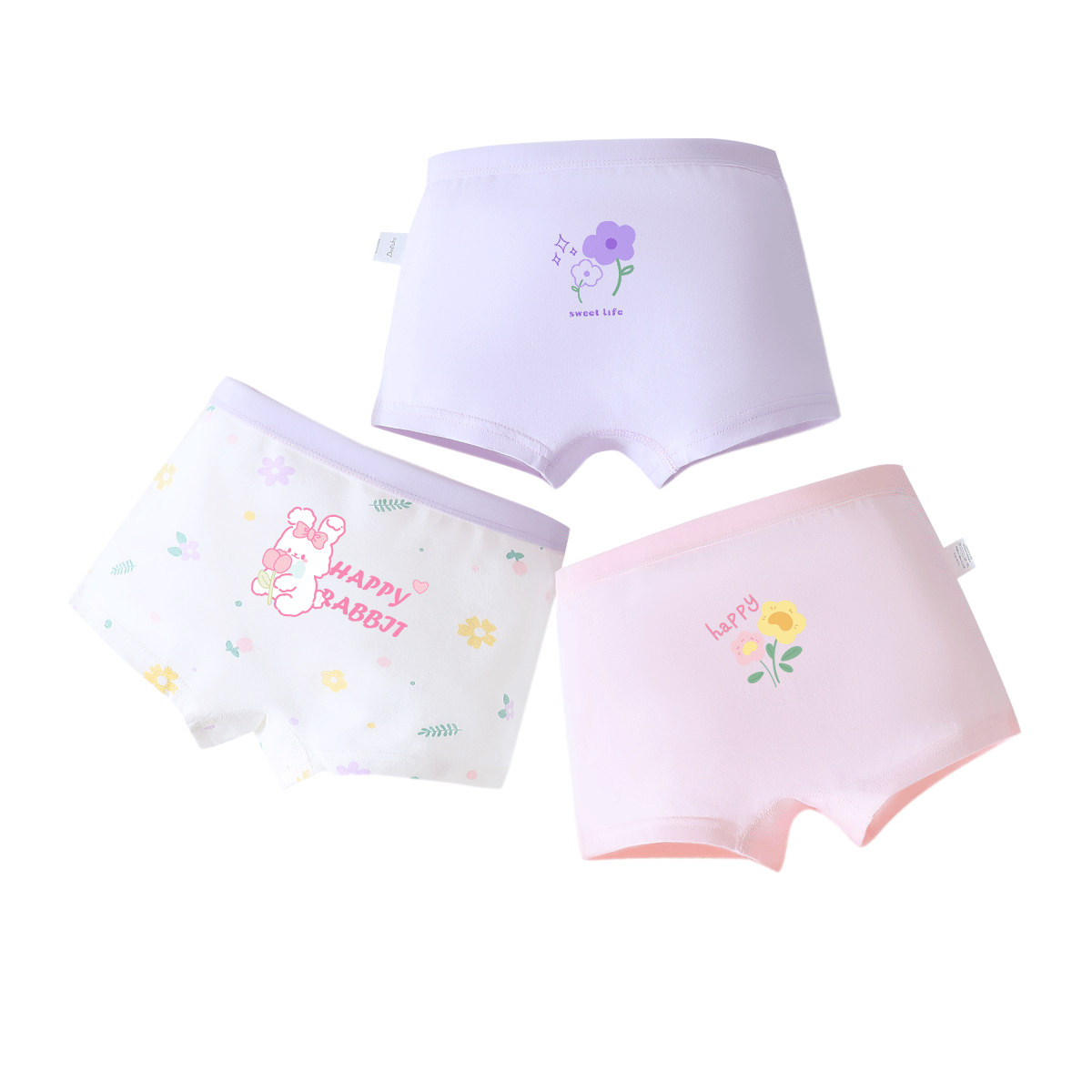 DEESHA [7A Antibacterial Class A Baby Cotton] Girls' Underwear, Children's Pure Cotton Shorts, Student And Toddler Boyshorts