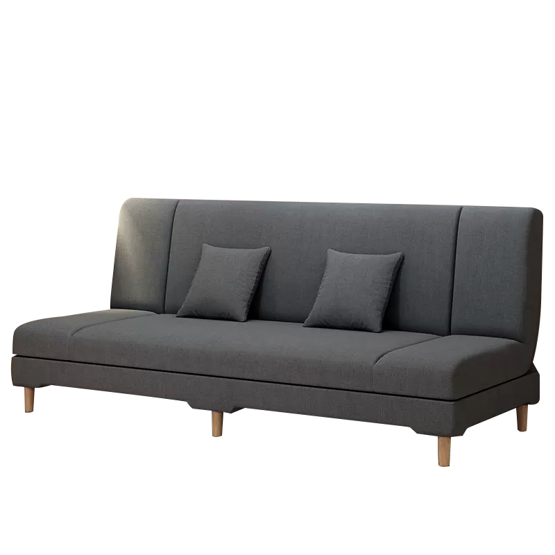 L&S Sofa, Living Room Folding Sofa Bed, Dual-Purpose for Small Apartments, Fabric Sofa, Four-Seater, 66A, Dark Gray, 2.0 Meters