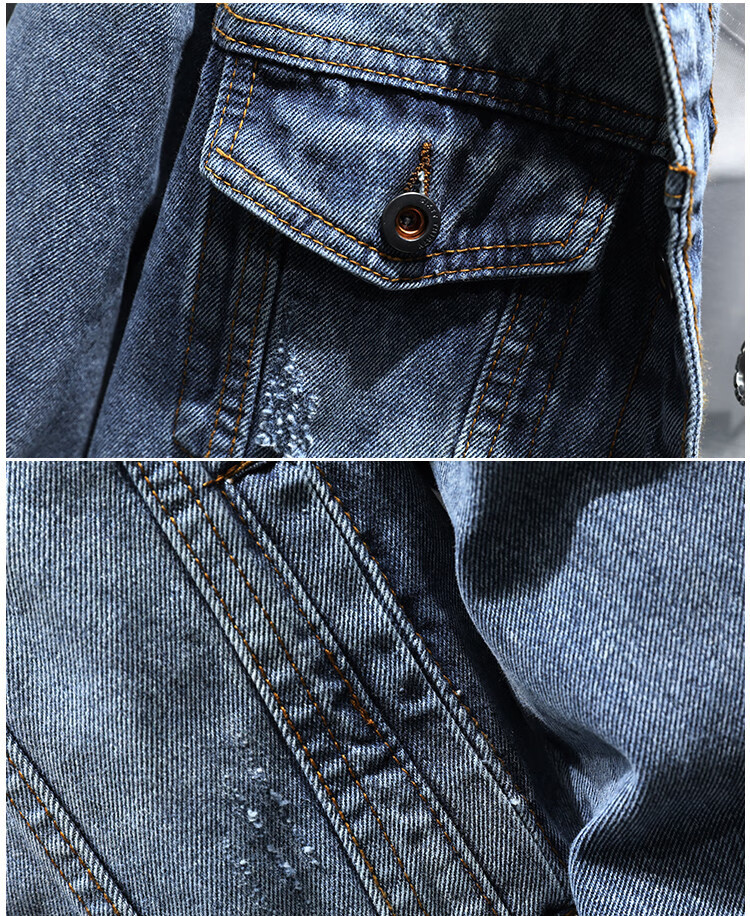 Zengzhi [2026 Spring And Autumn New Arrival] Men's Denim Jacket, Large Size, Casual Workwear Menswear 4