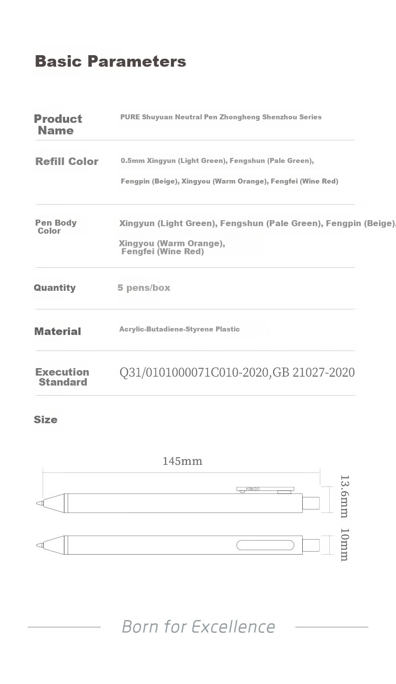 KACO PURE Shuyuan Colorful Pens with Retractable Mechanism, Chinese National Museum Co-Branded Stationery, Multi-Color Ink Pens for Marking And Highlighting, Signature Pens - Zonghengshenzhou 13