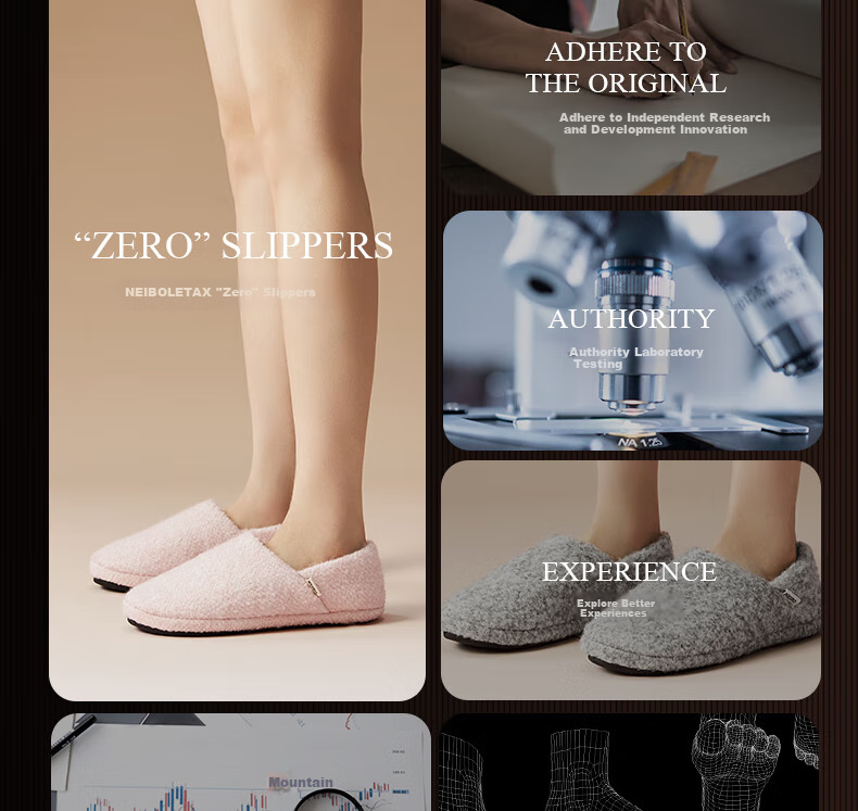 NEIBO [Super Warm Wool] Latex Cotton Shoes, Winter Full Coverage Heel, Odor-Resistant, Indoor Comfortable Home Slippers for Women, Pink, Size 44 7