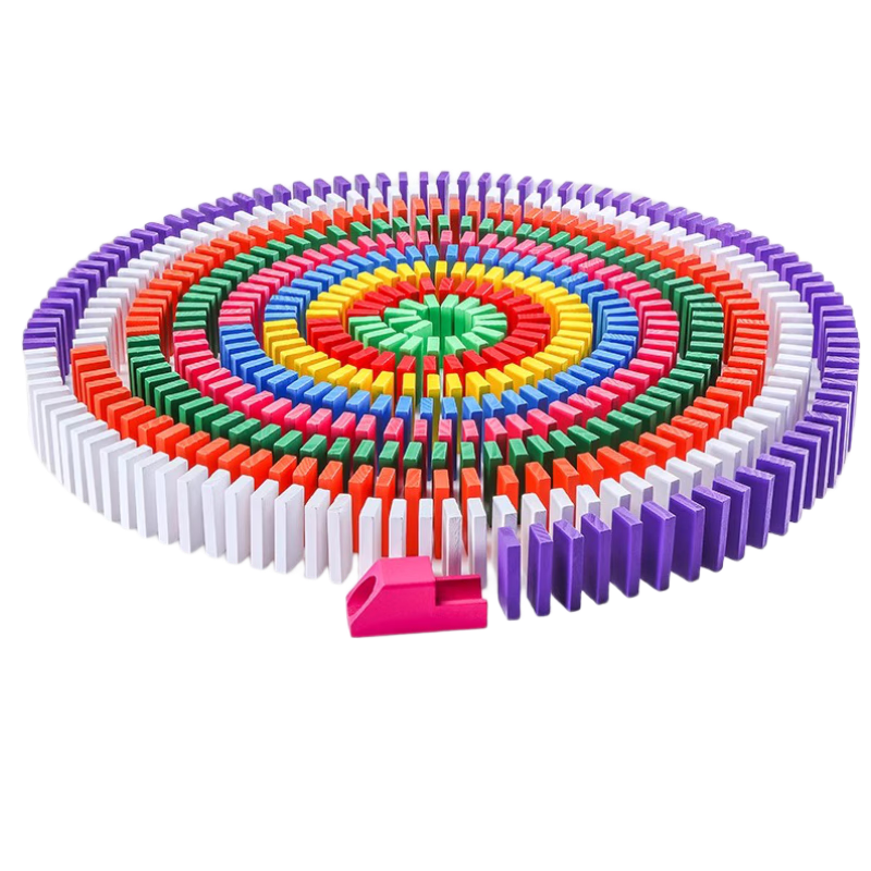 Lankupa Domino Building Blocks, Outdoor Educational Toy for Boys And Girls Aged 3-6, Wooden Large Size, 120 Pieces, Gift