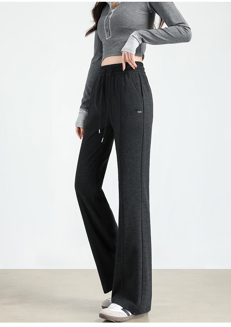 BOPRUIEY Women's Micro Flare Sweatpants, Spring And Summer 2026 Thin Style, Draping Slimming Mid-Rise Embroidered Flared Pants Casual Trousers for Wome 18