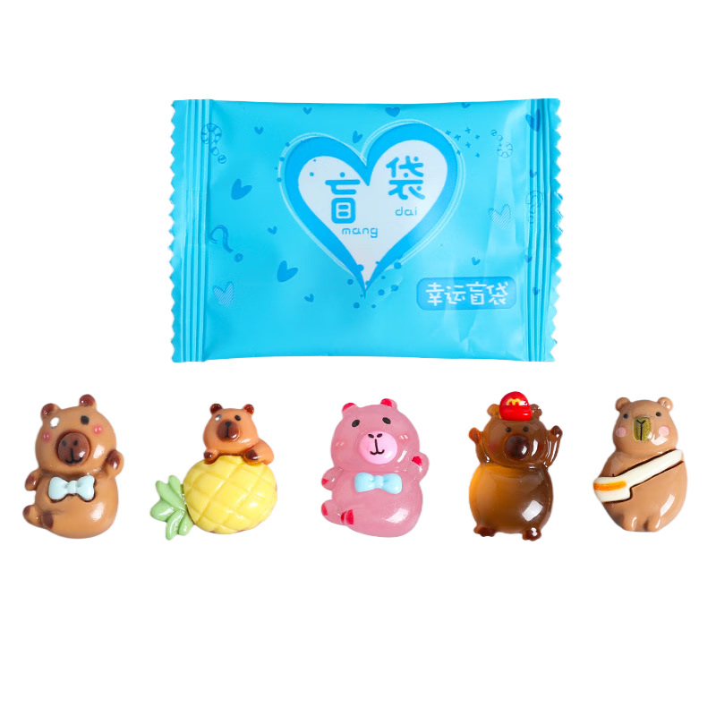 Murcia Kids Animal Capybara Blind Bag Cute 3D Cartoon Toy Blind Box Figurine Birthday Gift for Boys and Girls