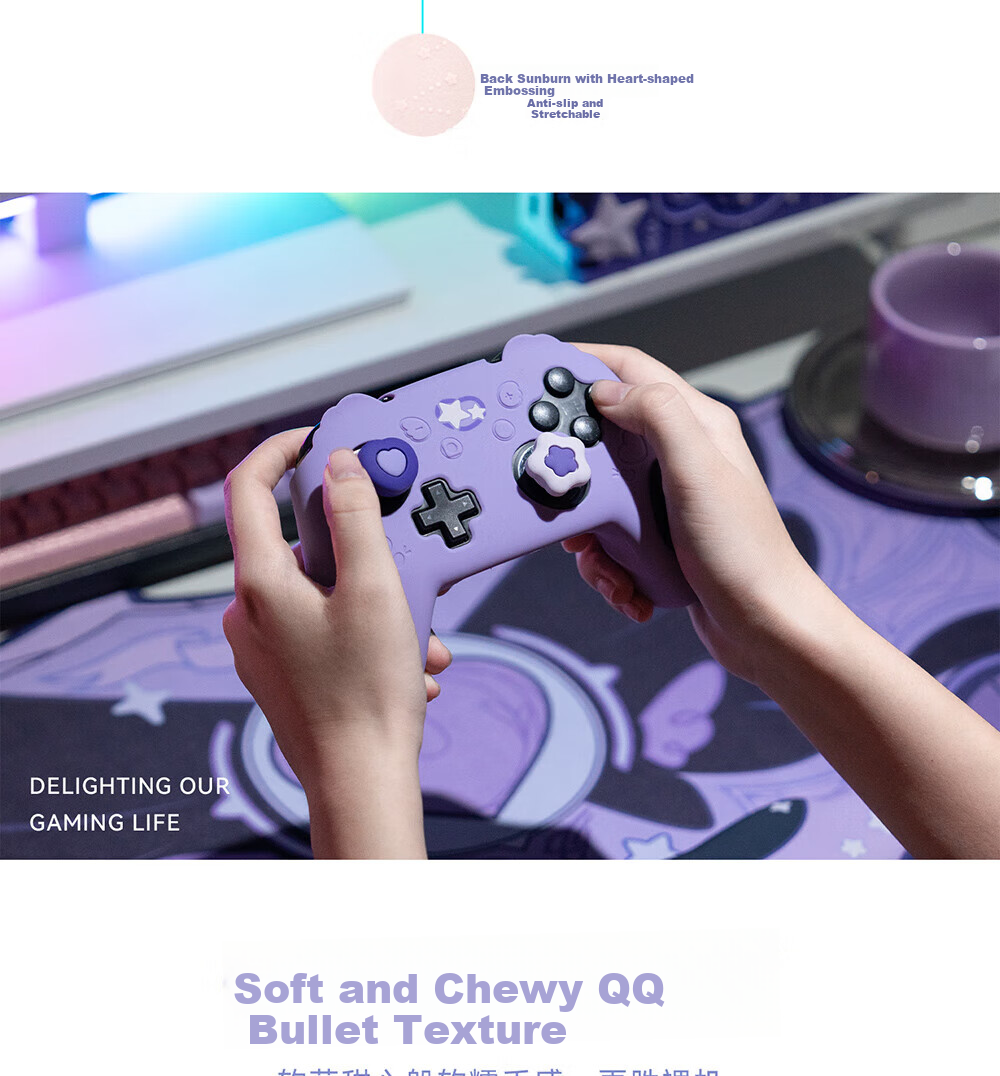 Jixiang PS5 Controller Case, Star Wars Controller Protective Cover - Dark Edition, Game Controller Silicone Case, Cute Cartoon Design for Girls, Full Coverage, Soft Shockproof, Waterproof, Dustproof Controller Case 6