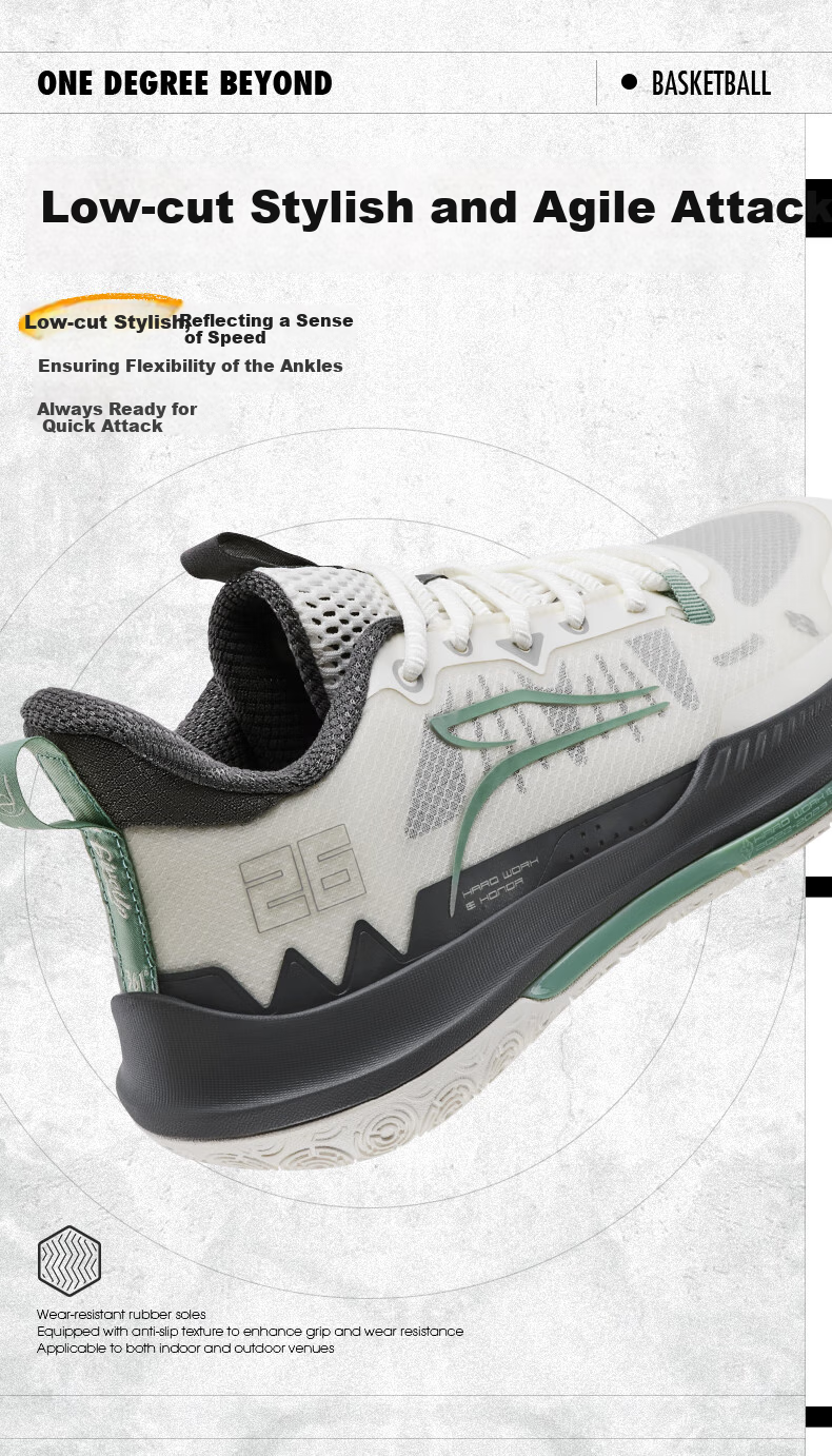 361° Basketball Shoes for Men, DVDTeam Dingweidi Spring Youth Breathable Professional Sports Shoes for Men, 672421113-4 5