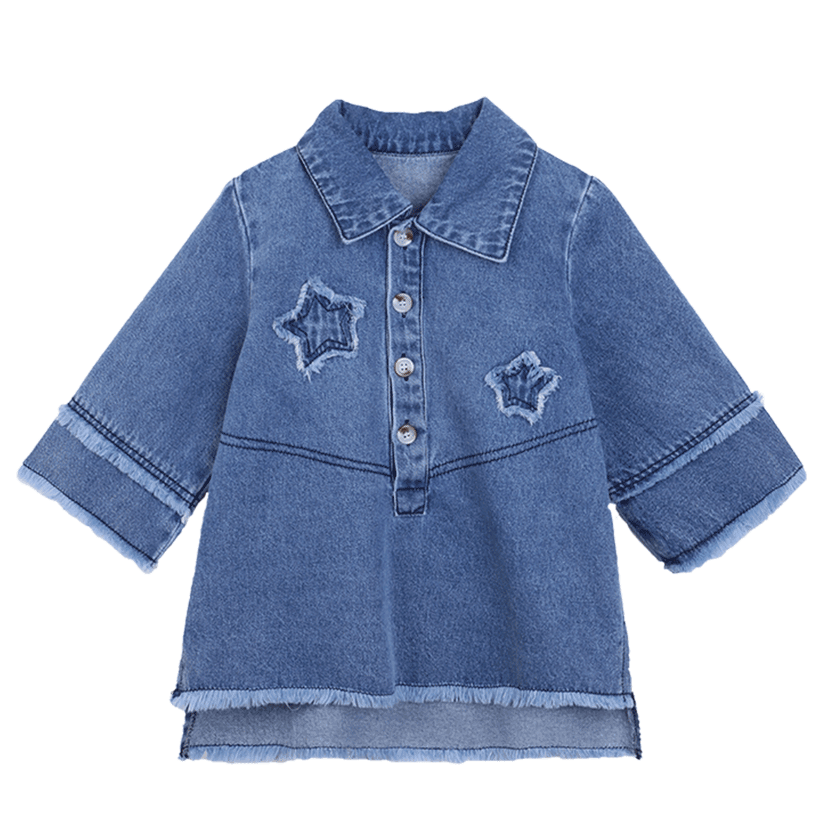 LUSON Chen Da Zhu Little O Baby Denim Dress for Women, Fashionable And Stylish, New Spring And Autumn 2025 Collection, Casual Dress for Infants