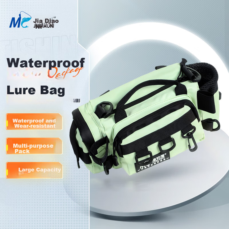 JIADIAONI Lure Fishing Bag, Multifunctional Waist Pack, Fishing Tackle Bag, Single Shoulder Crossbody, Specialized Lure Fishing Tackle Storage Bag
