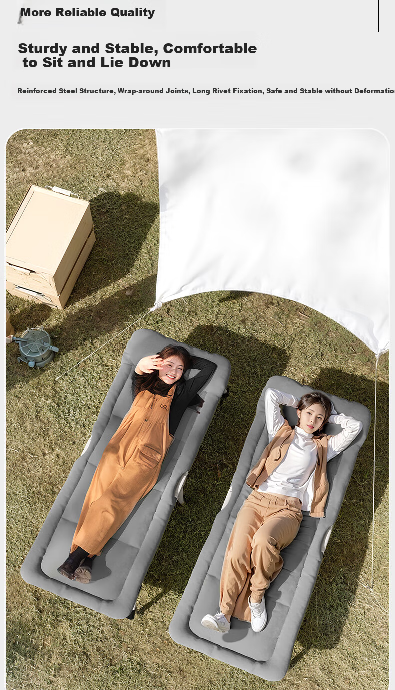 Wenna Folding Bed Single Bed Office Nap Bed Military Cot Accompanying Care Bed Two-Fold Bed with Integrated Mattress 2261G 8