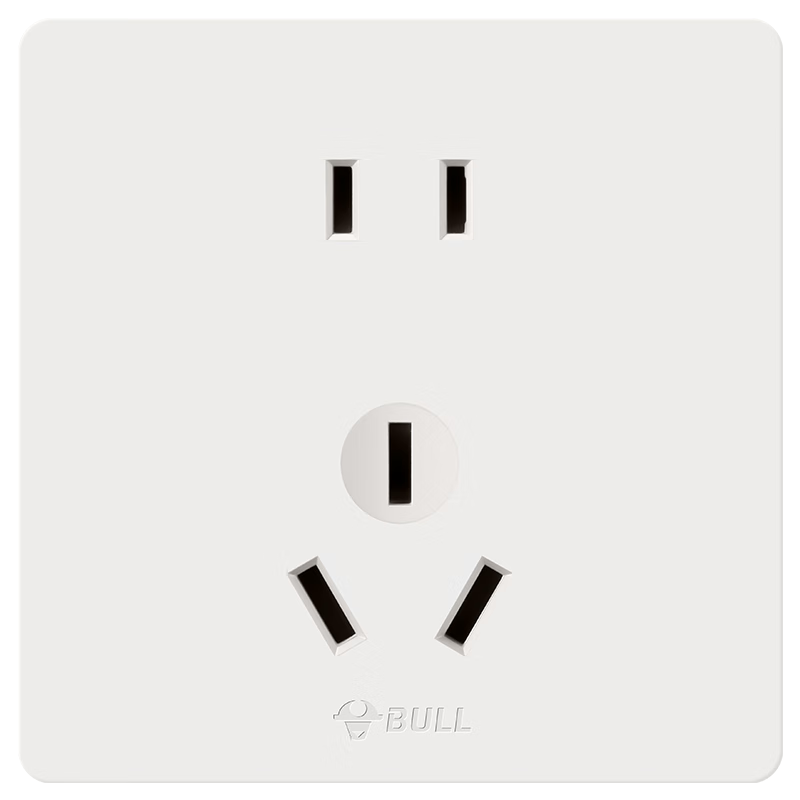 BULL Switch Socket G12 Skin-feel Matte Cream Style 2-Gang 10A 3-Gang 16A Panel G12Z227S Milky White