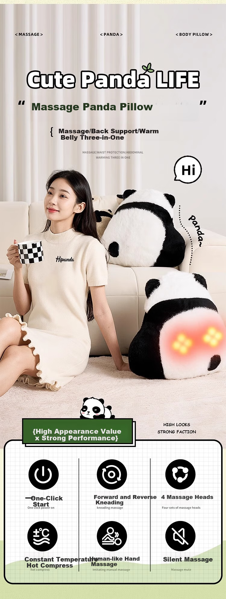 Wanhuo Children's Day Gift Graduation Gift for Teacher and Bestie Birthday Gift for Girls Unique High-End Practical Massage Pillow 7