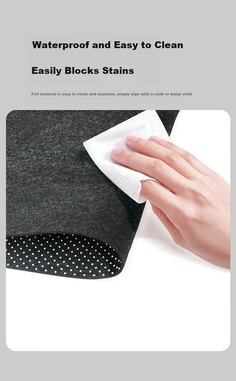DM Daimai Mouse Pad Felt Desk Mat Large Size 900*450mm Wear-Resistant Non-Slip Rubber Bottom for Computer Desk, Office, Gaming, Bookshelf Pad Rollable Portable MP002 2