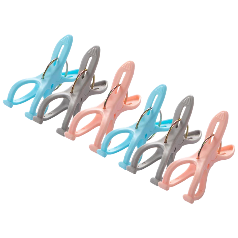 CHAHUA Clothes Hangers, Drying Clips, Clothespins, Bed Sheet Windproof Clips, Large Clips, Sock Clips, Quilt Clips, Pack of 18