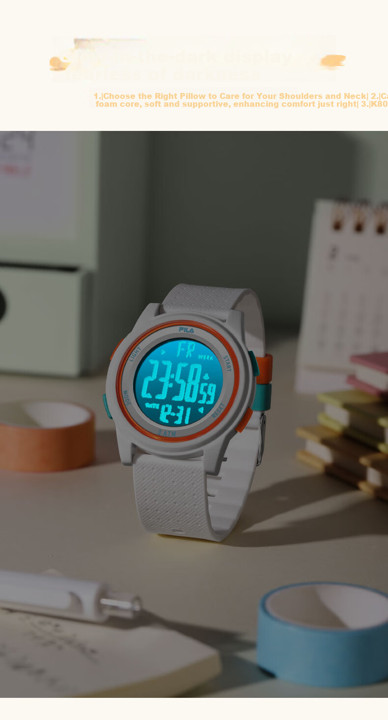 FILA Electronic Watch Sports Watch for Women, Primary And Middle School Students, Birthday Gift for Children, Digital Watch 6658-004 5