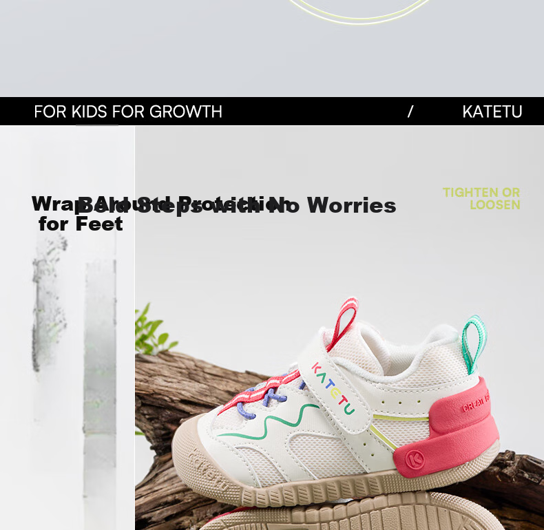 Katetu Baby Walking Shoes Spring Style Mesh Small K Shield Functional Shoes, Non-Slip Breathable Infant Kindergarten Indoor Shoes X5AE007 4