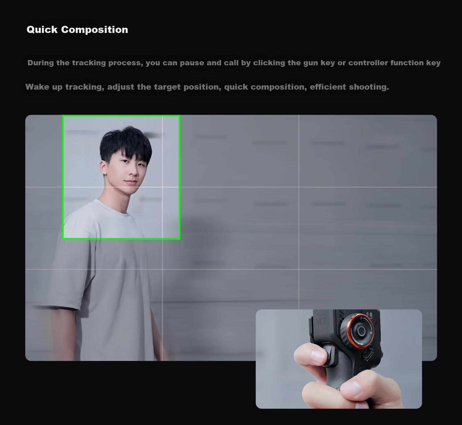 Hohem [Professional-Grade | Top-Tier Photography] M7 Smartphone Stabilizer, Intelligent AI Precise Tracking, 360° Follow-Up, Orthogonal Three-Axis Stabilization, Anti-Shake Gimbal, Live Streaming Vlog Gadget 10