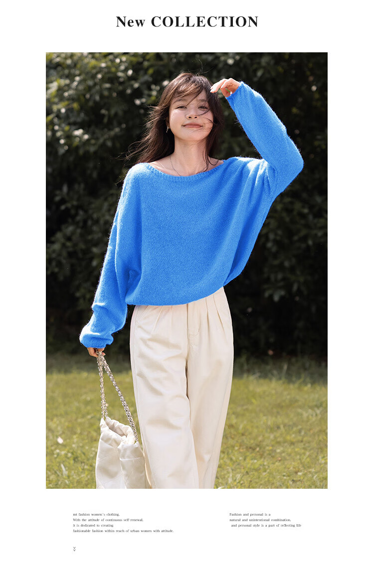 MT Japanese Soft Style Winter Simple Versatile Pullover Gentle Solid Color Long Sleeve Knit Sweater 15