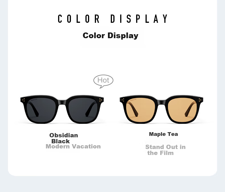 PARZIN Sunglasses, Unisex Fashion D-Type Frame Glasses, Sun Protection Driving Trendy Sunglasses PZ7771 11