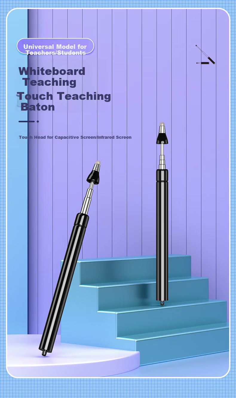 While I15 Retractable Teaching Pointer, Electronic Pen, Whiteboard Touch Pen, Multimedia All-In Device, Reading Pen, Smart Blackboard Writing Stylus, Home Command Baton, Teaching Rod, Learning Machine, Finger-Reading Touchscreen Pe 1